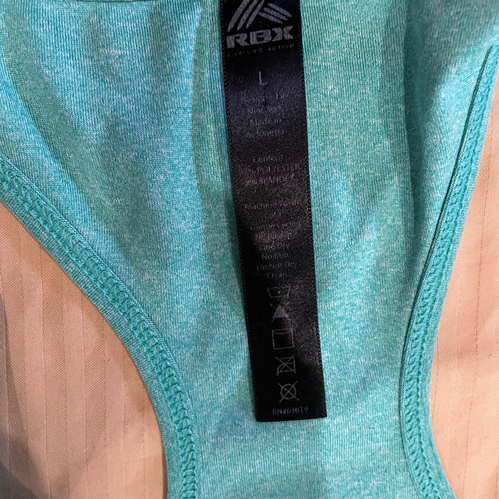 RBX Turquoise Racerback Tank Top - Picture 2 of 8